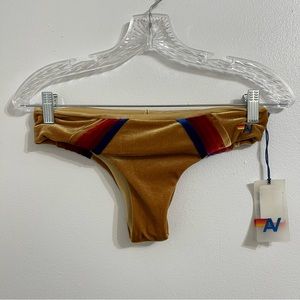 Aviator Nation Velvet Retro Gold Bikini Bottom